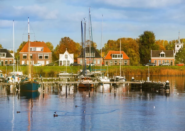 Typisch Nederlands landschap in de herfst — Stockfoto