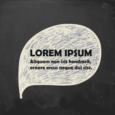 bir kara tahta üzerinde konuşma balonu