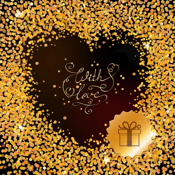 Golden confetti background — Stock Vector