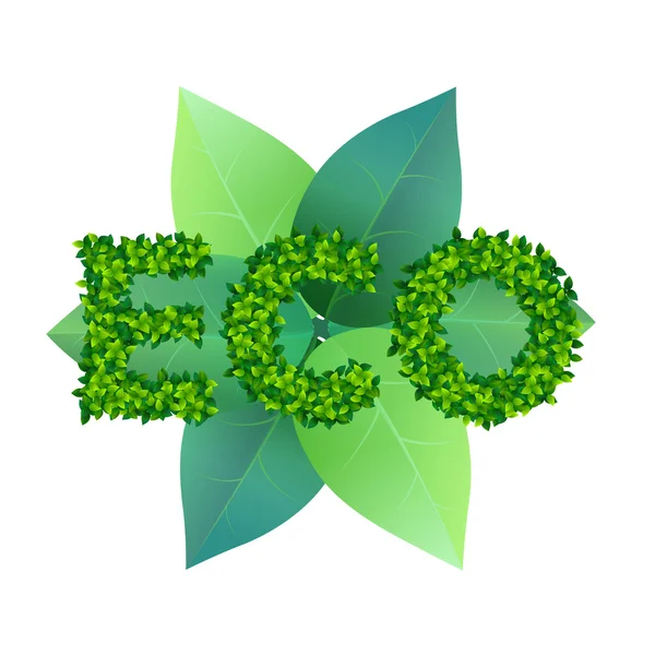 Koncepcja znak Eco — Wektor stockowy