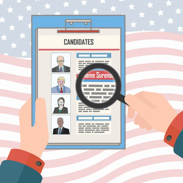 USA elections candidates — Stock Vector