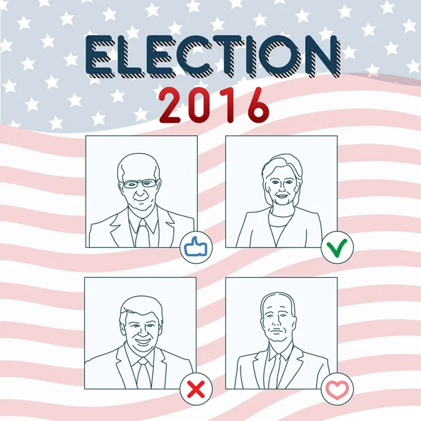 USA valet kandidater — Stock vektor