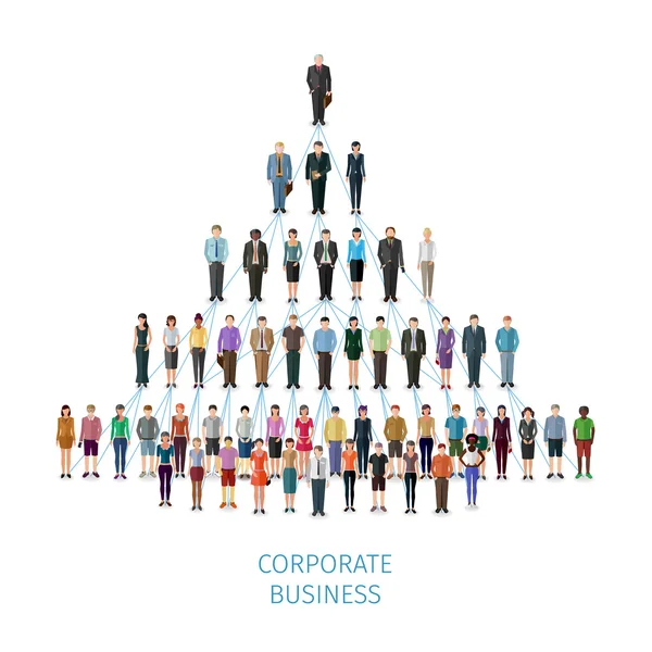 Üzleti piramis koncepció — Stock Vector