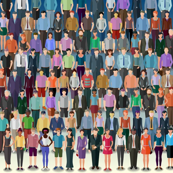 Huge crowd of people — Stock Vector