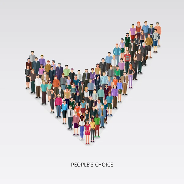Crowd of people concept — Stock Vector