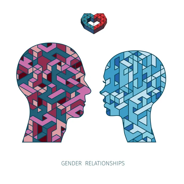 Concept de relations de genre — Image vectorielle