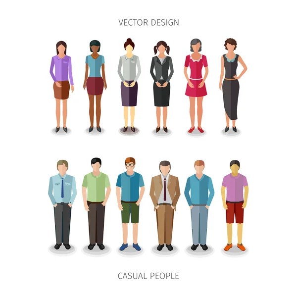 Vector people collection — Stock Vector