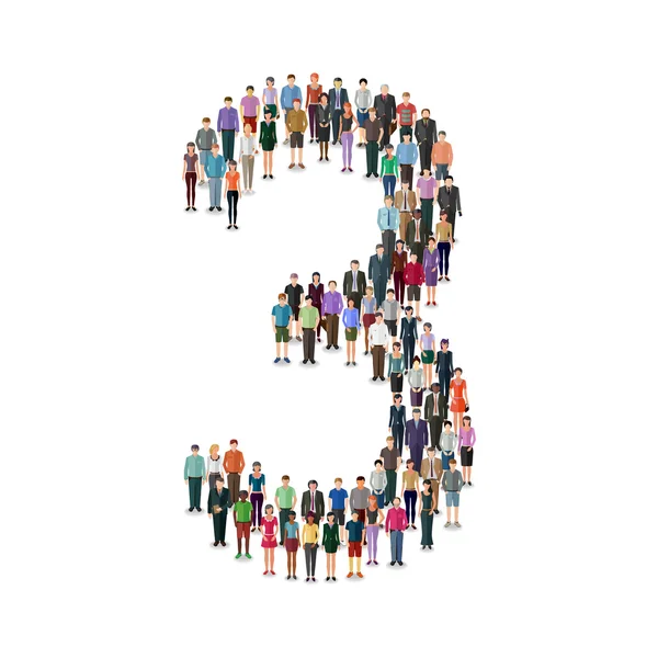 Number 5 made of people. — Stock Vector © VectorStory #114228638