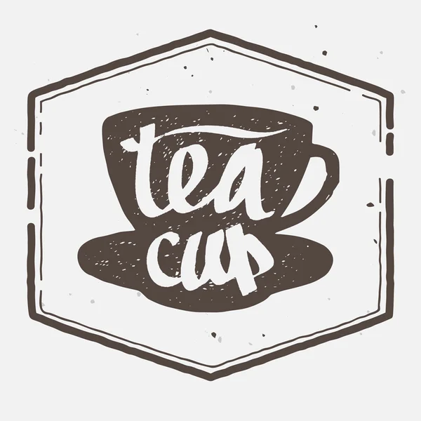 Tea cup sign — Stock Vector