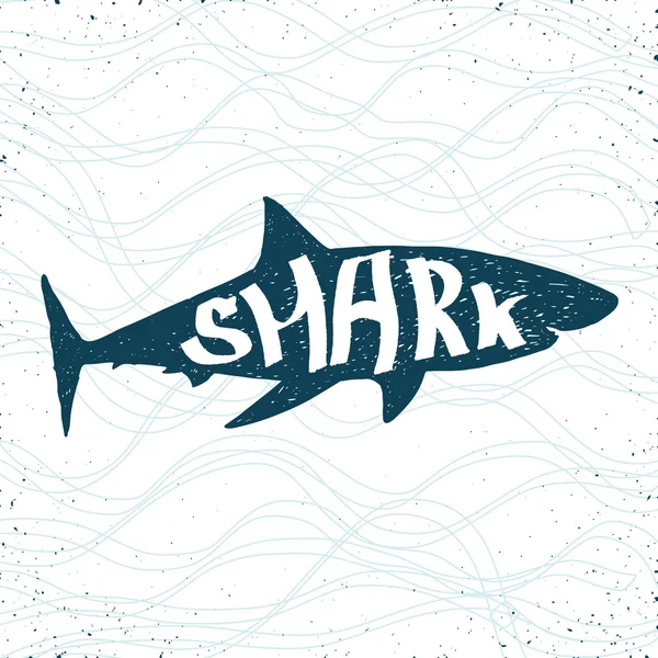 サメの手描き — ストックベクタ