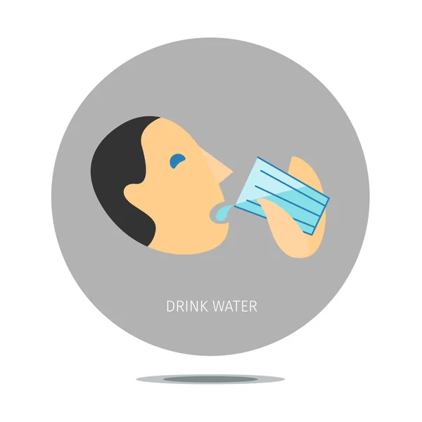 Drink meer water — Stockvector