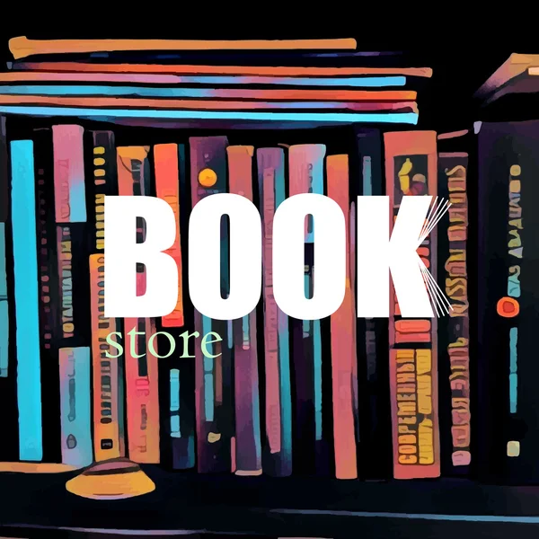 Book shelf illustration — Stock Vector