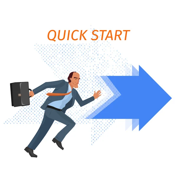 Quick start koncept – Stock-vektor