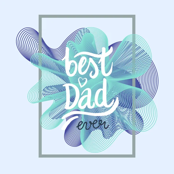 Nejlepší táta blahopřání — Stockový vektor