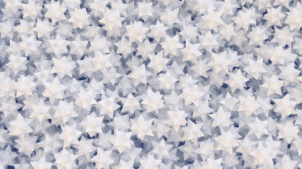 Beyaz üç boyutlu yıldız yığınına sahip soyut dijital arkaplan — Stok fotoğraf