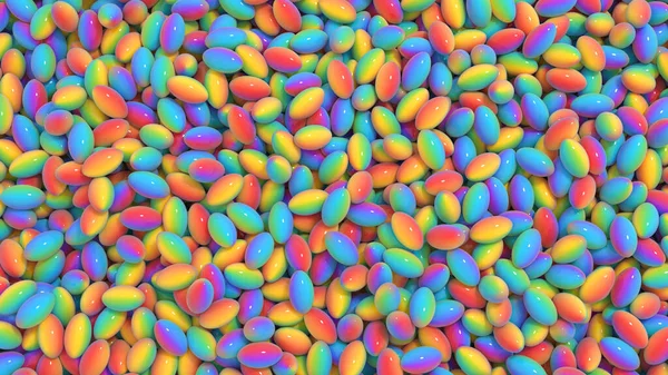Fondo colorido abstracto con miles de caramelos mágicos — Foto de Stock