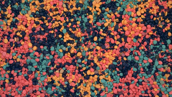 Abstract multicolored background with thousands of colorful pebbles — Stock Photo, Image