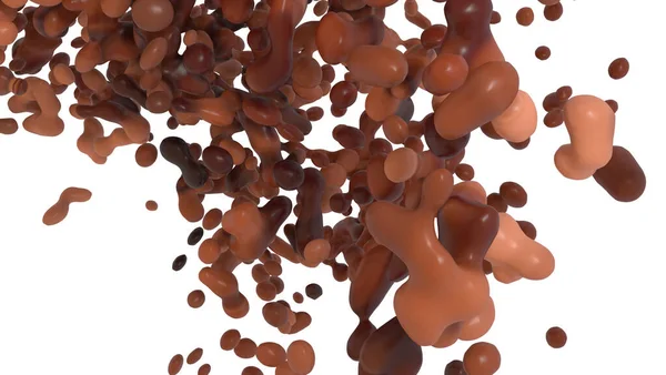 LIquid mjölk choklad droppar närbild isolerad på svart — Stockfoto