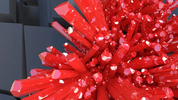 Red crystals — Stock Photo, Image