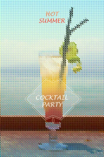 Cocktail party card — Stock Vector