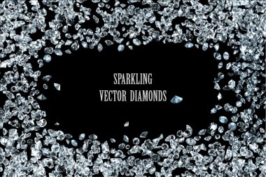 sparkling diamonds background clipart