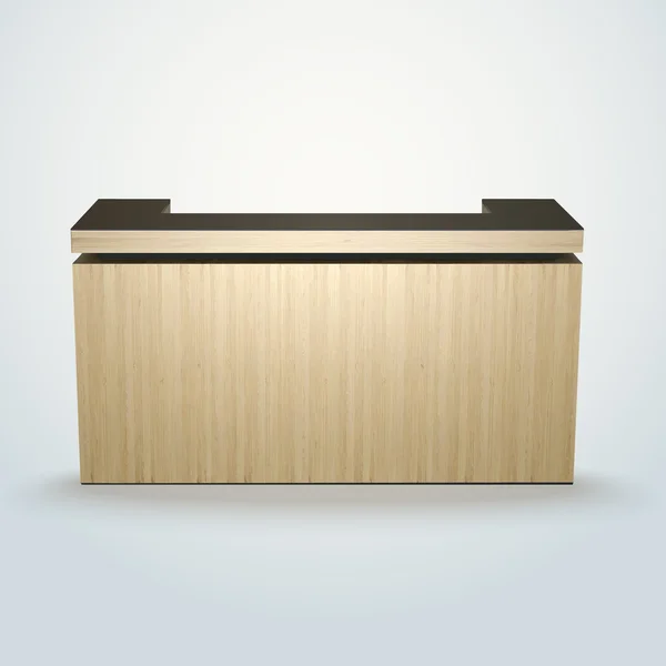 Comptoir de réception en bois — Image vectorielle