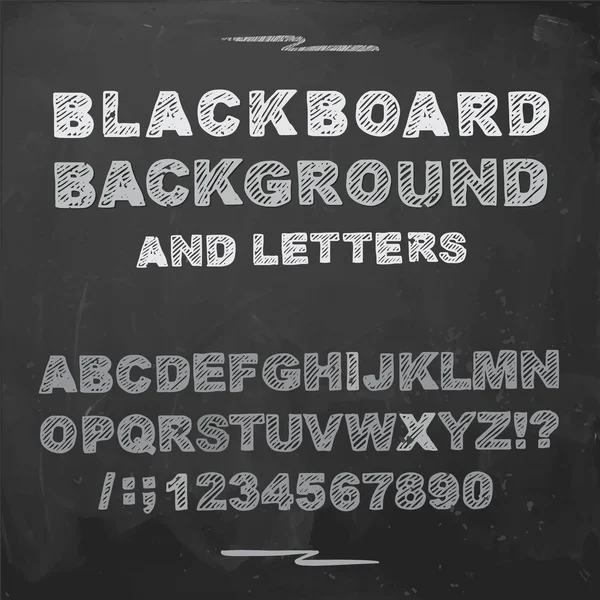 粉笔在黑板上的字母 — 图库矢量图片