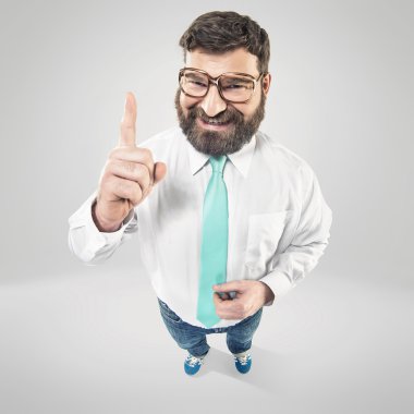 Bir tombul ofis çalışanı portresi