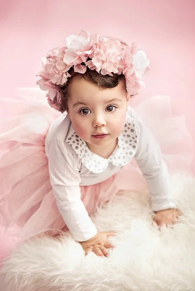 Aranyos kisgyermek, mint egy balett-táncos Jogdíjmentes Stock Képek