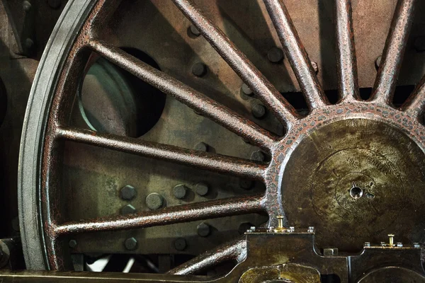 Ruota di ferro della locomotiva — Foto Stock