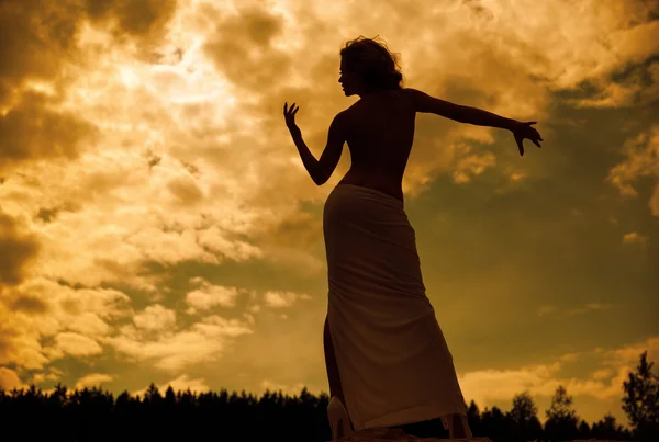 Fine portrait of the half-naked woman — Stock Photo, Image