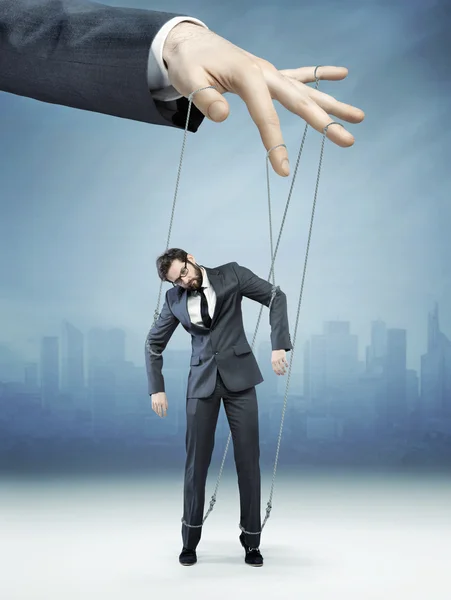 Conceptual picture of controlled employee — Stock Photo, Image