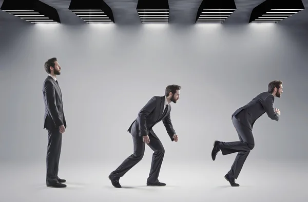 Imagem conceitual do homem iniciando sua carreira — Fotografia de Stock