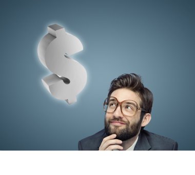 Kavramsal bir nerdy işadamı portresi