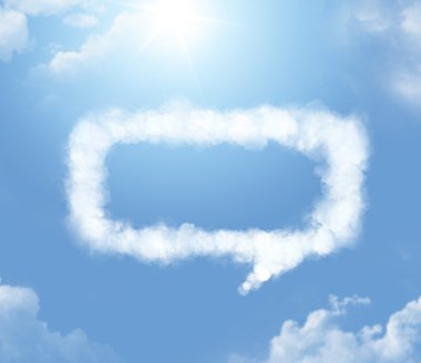 Cloudlet in the shape of a dialogue clipart