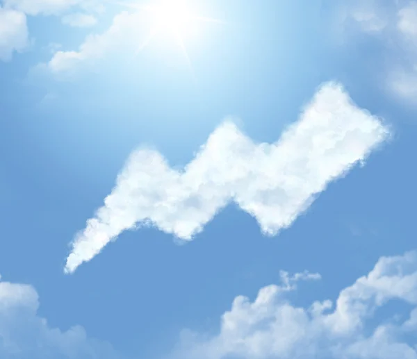 Σύννεφο με τη μορφή της ένα μπουλόνι — Φωτογραφία Αρχείου