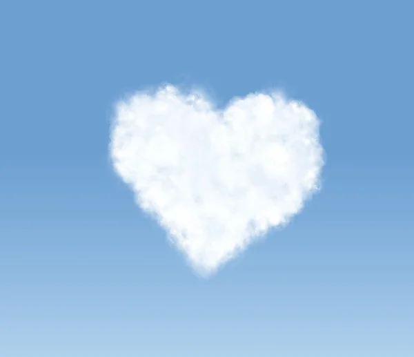 Heart-shaped cloud in the sky — Stock Photo, Image