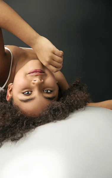 Closeup portret van een beetje balletdanser — Stockfoto