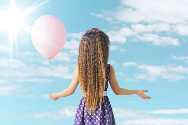 Little girl and the balloon — Stock Photo, Image