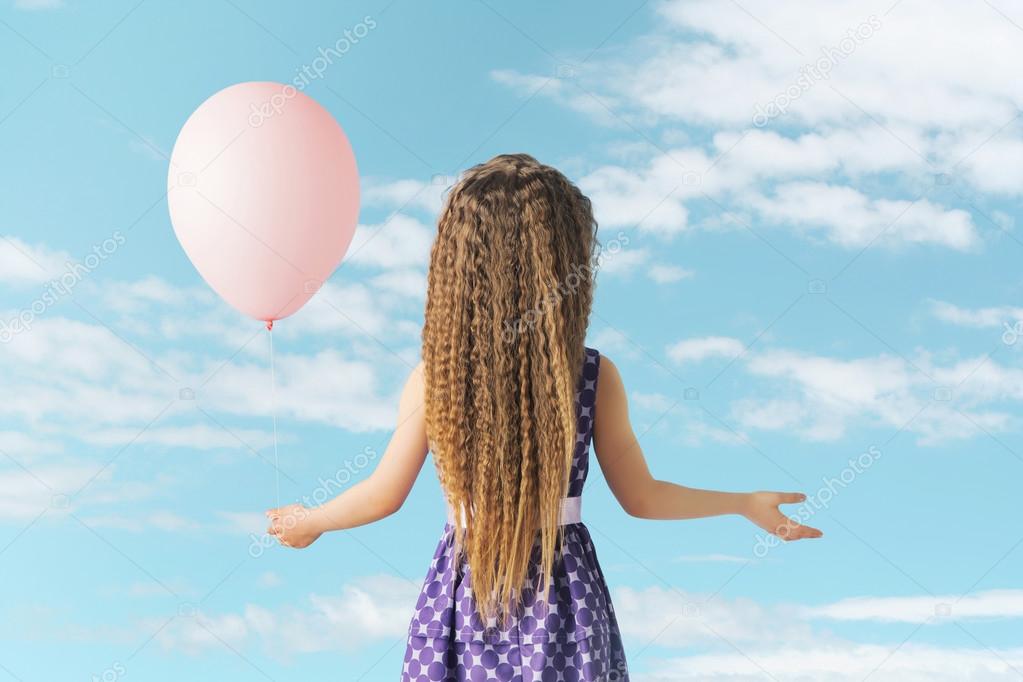 Little girl with a balloon