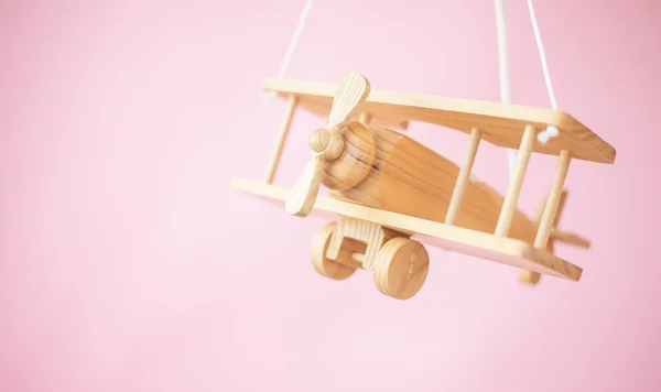 Imagem do avião de brinquedo de madeira — Fotografia de Stock
