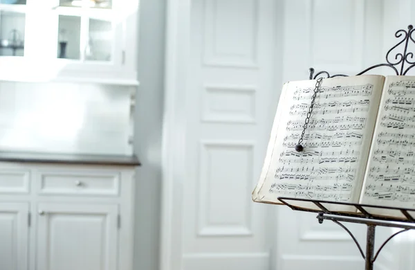 Old paper score of a song — Stock Photo, Image