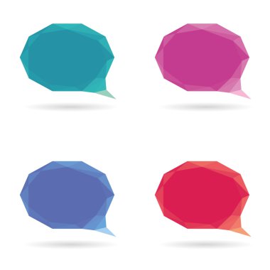 Düşük Poli geometrik konuşma balonu