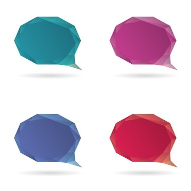 Düşük Poli geometrik konuşma balonu ayarla