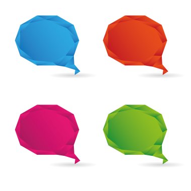 Düşük Poli geometrik konuşma balonu ayarla