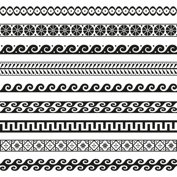 Dessins de bordure grec ancien — Image vectorielle