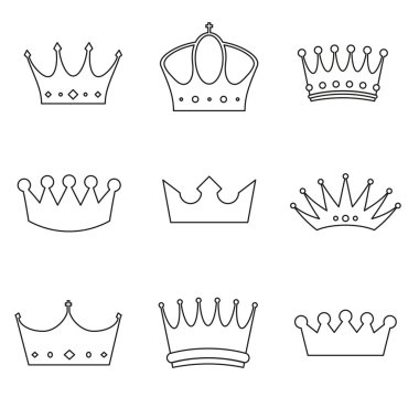 temel Crown simgeleri tasarım