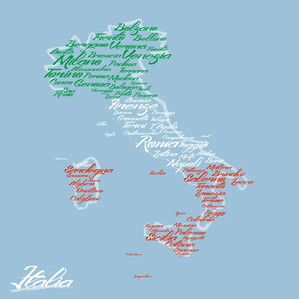 Italy vector map with city names Stock Vector Image by ©alvaroc 103696648