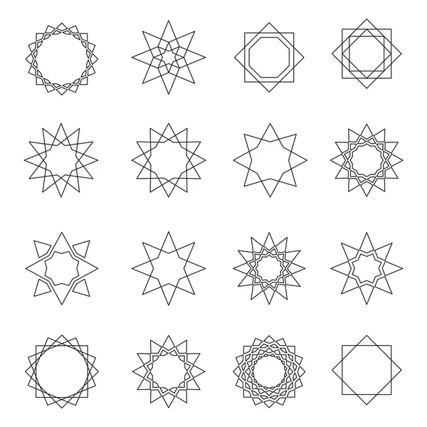 Священна геометрія. символи та елементи — стоковий вектор