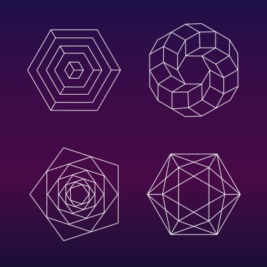 Kutsal geometri vektör set